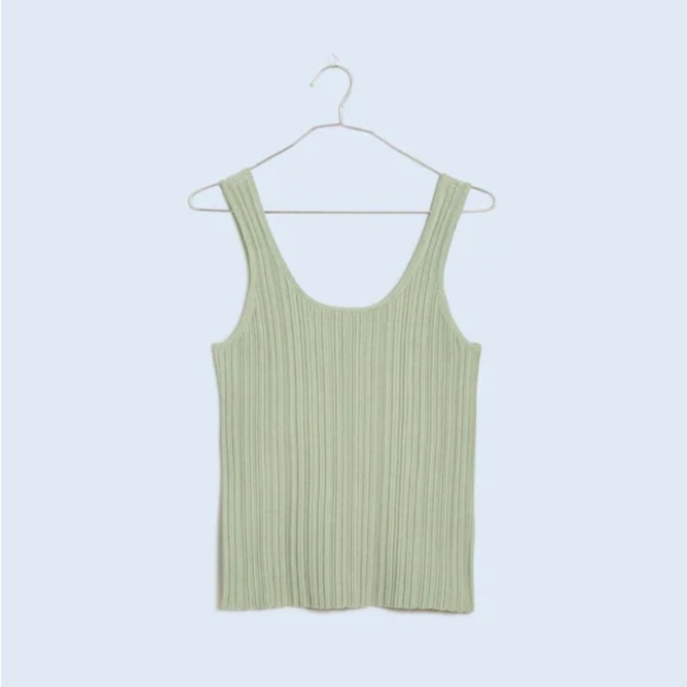 Madewell The Signature Knit Scoopneck Sweater Tank in Pistachio Green Women’s S - Picture 11 of 11